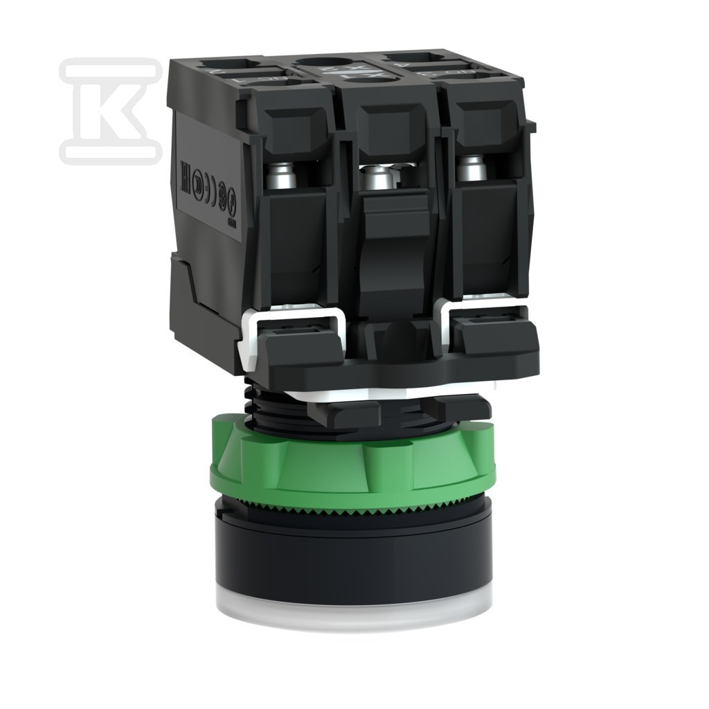 Przycisk płaski biały LED 230-240V - XB5AW31M5